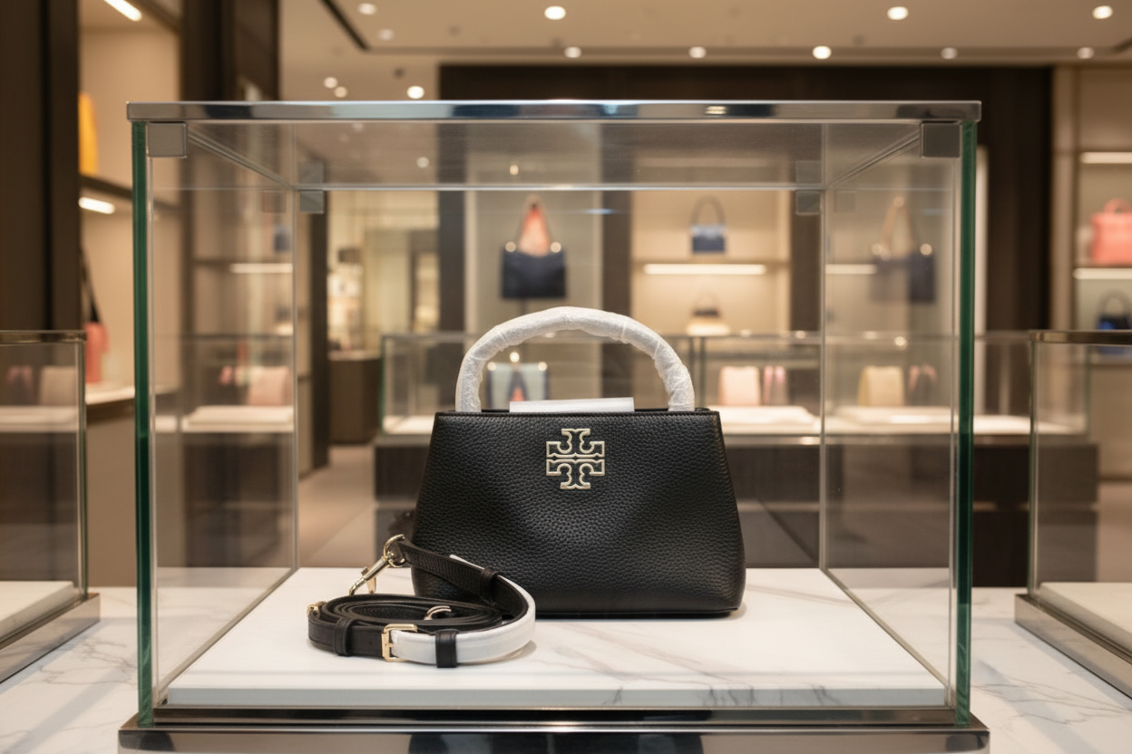 TORY BURCH MICRO BRITTEN SATCHEL - BLACK