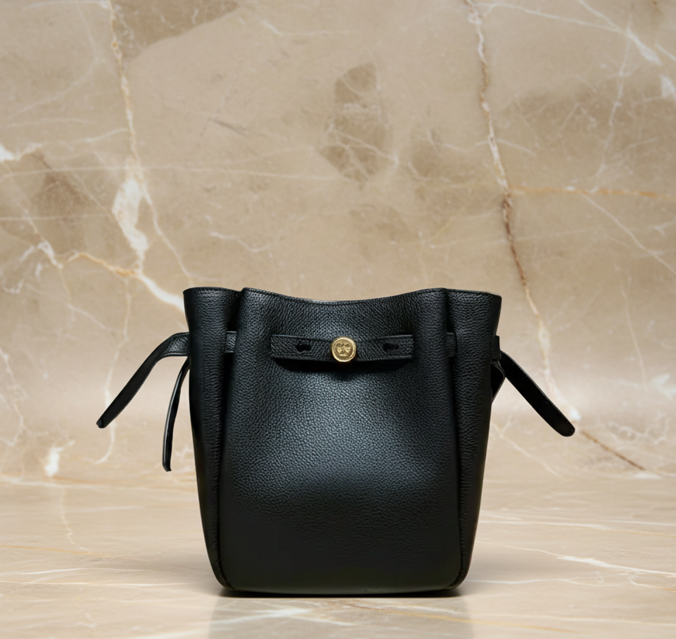 TORY BURCH MINI ROMY CROSSBODY - BLACK