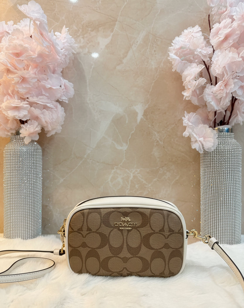 COACH 3 in 1 CONVERTIBLE CROSSBODY/BELTBAG/BODY BAG ( 1 CROSSBODY STRAP ONLY ) IN SIGNATURE KHAKI/IVORY