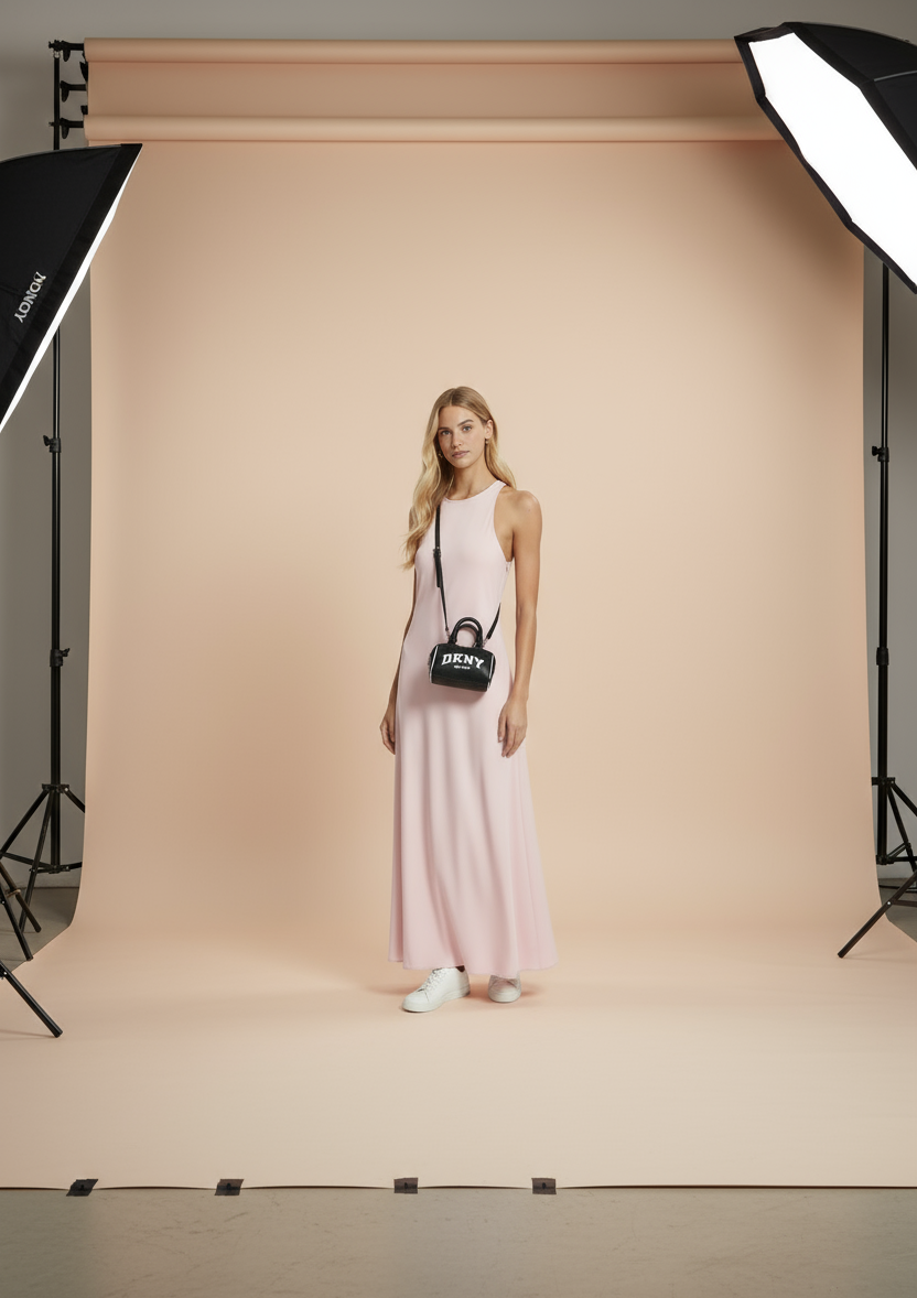DKNY NELL SATCHEL - MINI - BLACK/MARSMALLOW