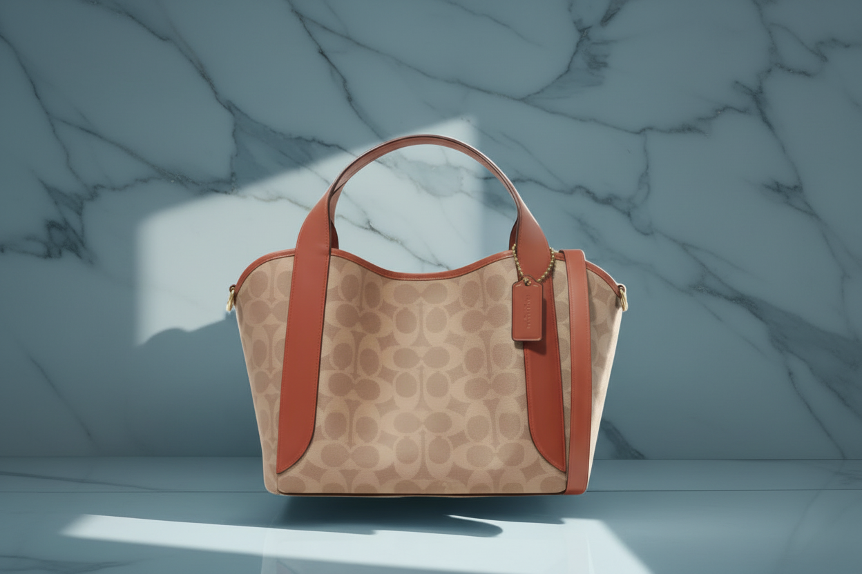 COACH HADLEY HOBO 21 - SIGNATURE CANVAS TAN RUST