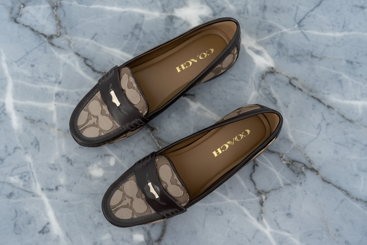 COACH JACQUARD FLAT SHOES