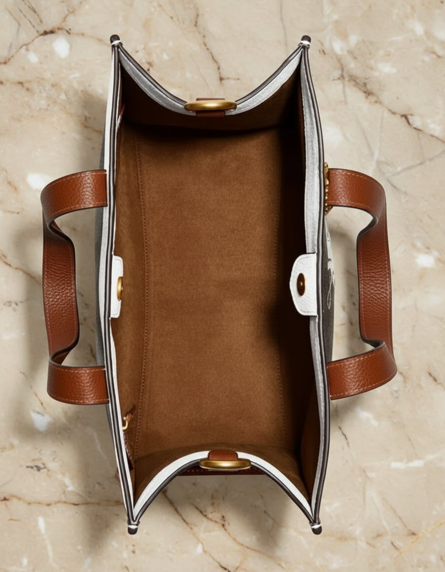 حقيبة تسوق من كوتش فيلد مزينة بطبعة حصان وعربة