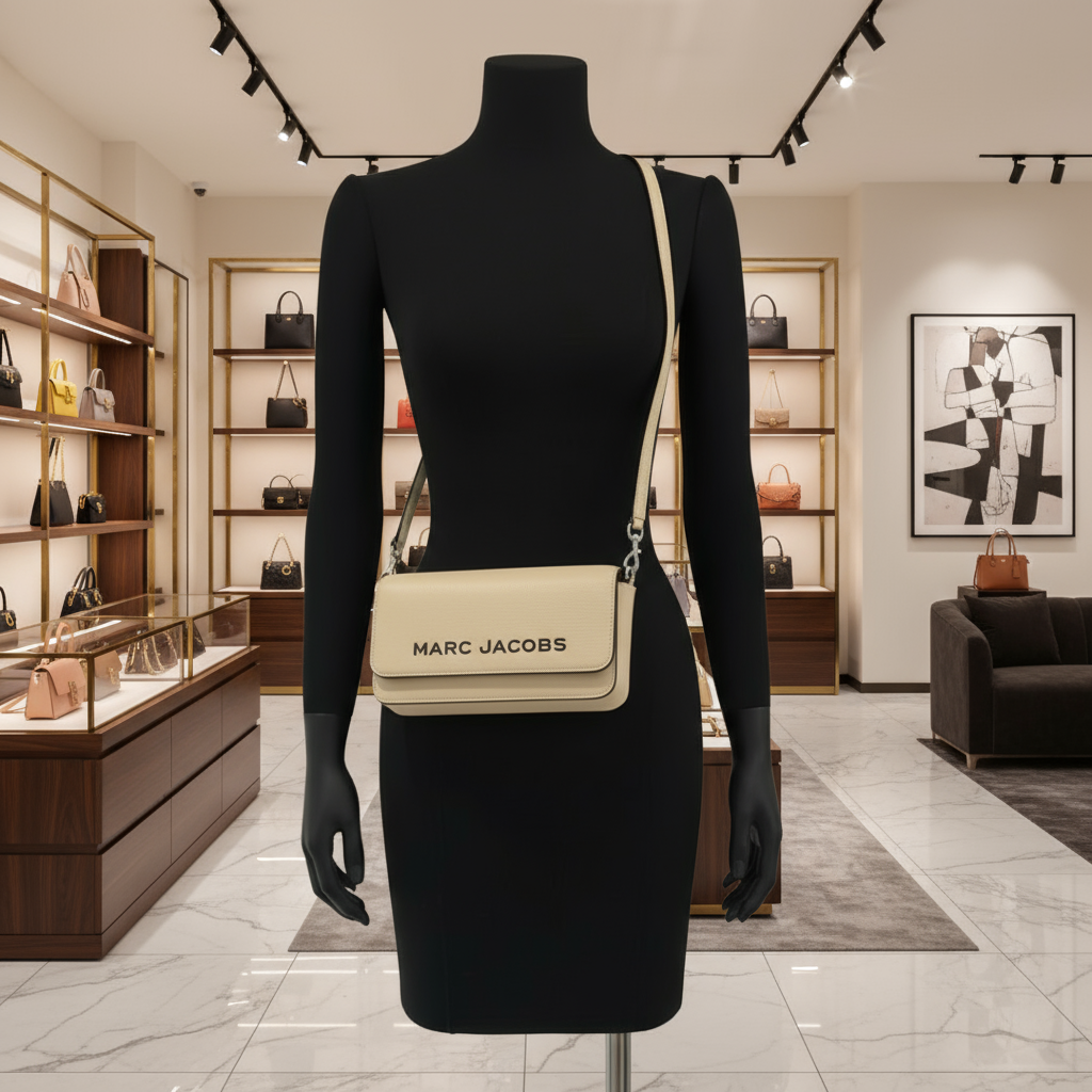 MARC JACOBS 3 IN 1 SHOULDER BAG/CROSSBODY/CLUTCH - MARSMALLOW COLOR