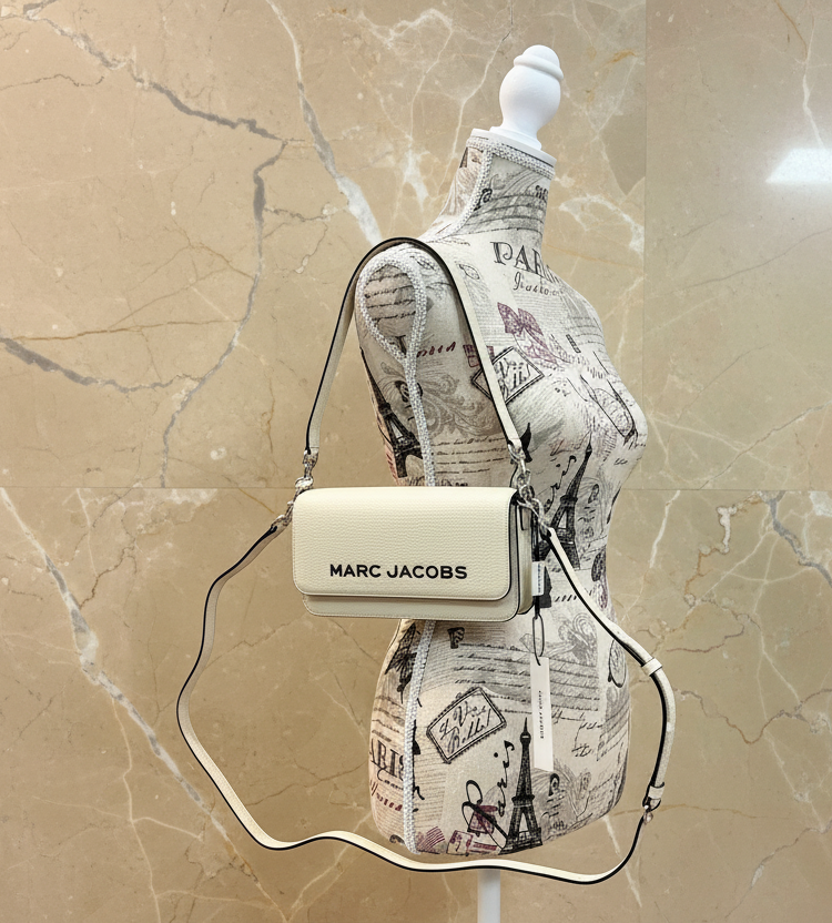 MARC JACOBS 3 IN 1 SHOULDER BAG/CROSSBODY/CLUTCH - MARSMALLOW COLOR