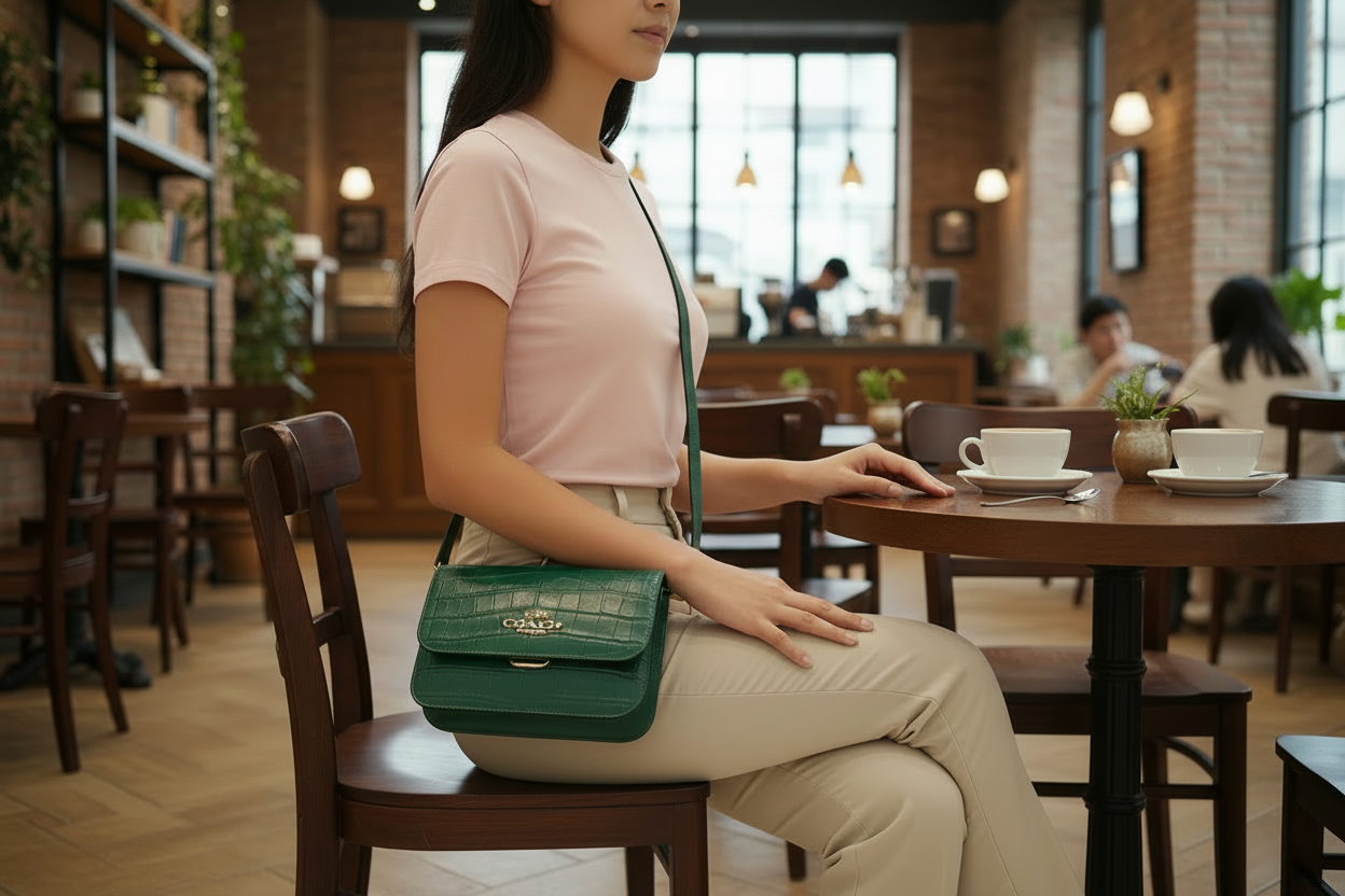 COACH BRYNN FLAP CROSSBODY BAG - JADE