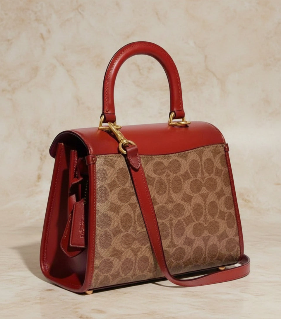 حقيبة كوتش سامي 21 بمقبض علوي - لون بني صدئ مميز