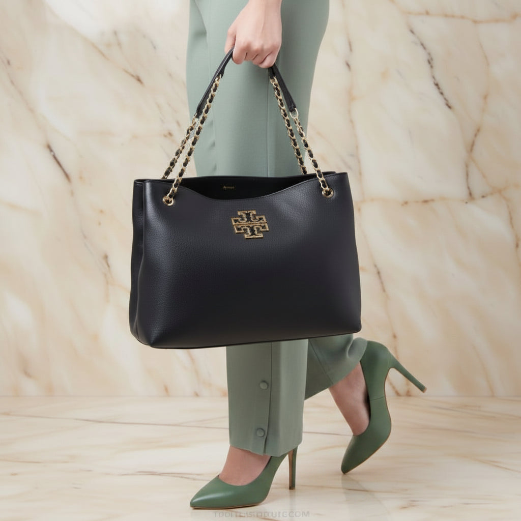 TORY BURCH BRITTEN TRIPLE COMPARTMENT TOTE