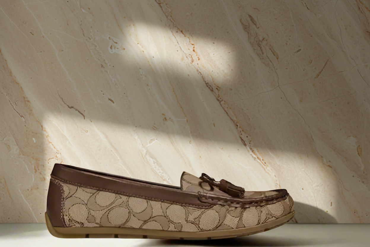 COACH JACQUARD FLAT SHOES