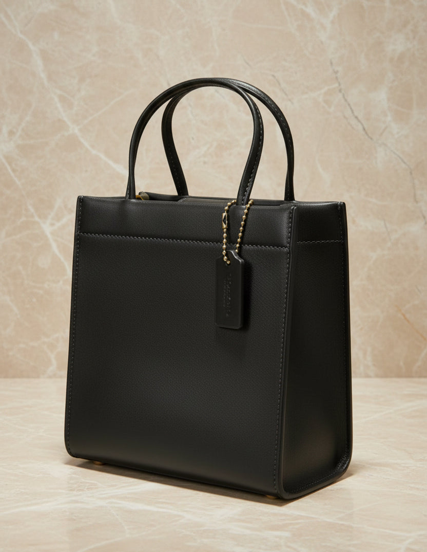 COACH CASHIN MINI TOTE - BLACK ( BOUTIQUE STORE )