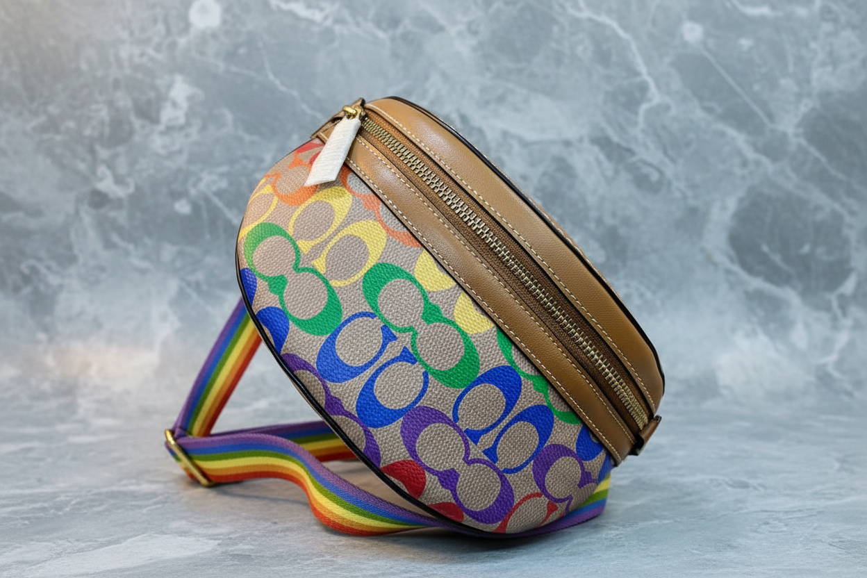 COACH BETHANY WAISTPACK/BELTBAG/BODYBAG - IN RAINBOW SIGNATURE - MISSING PRICE TAG
