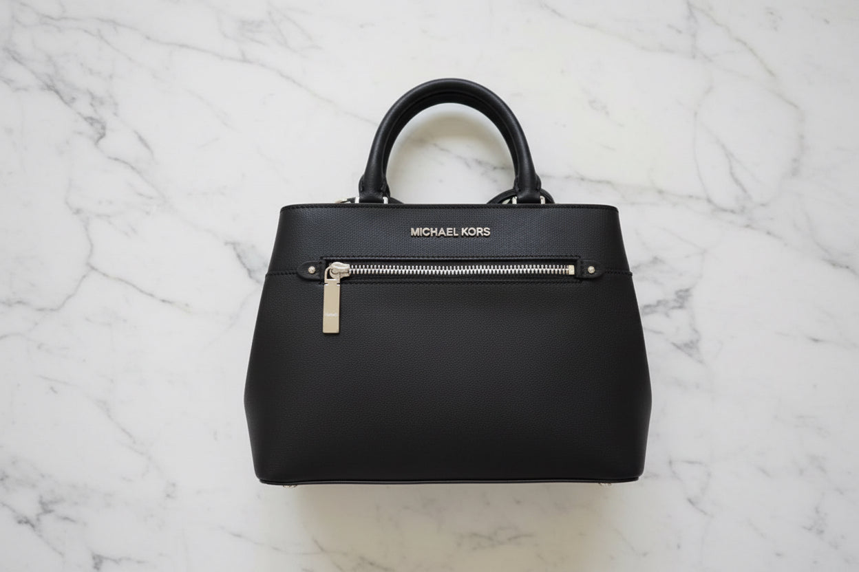 MICHAEL KORS HAILEE LARGE SAFFIANO LEATHER SATCHEL