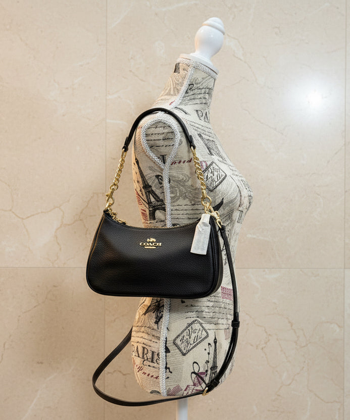 حقيبة كتف/حقيبة كروس بودي من كوتش تيري - أسود