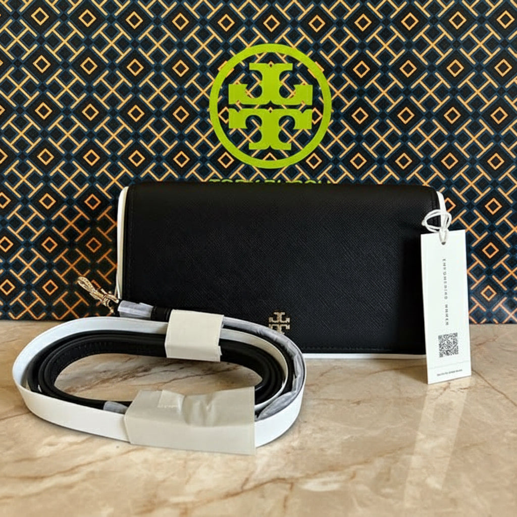TORY BURCH EMERSON CROSSBODY -  BLACK