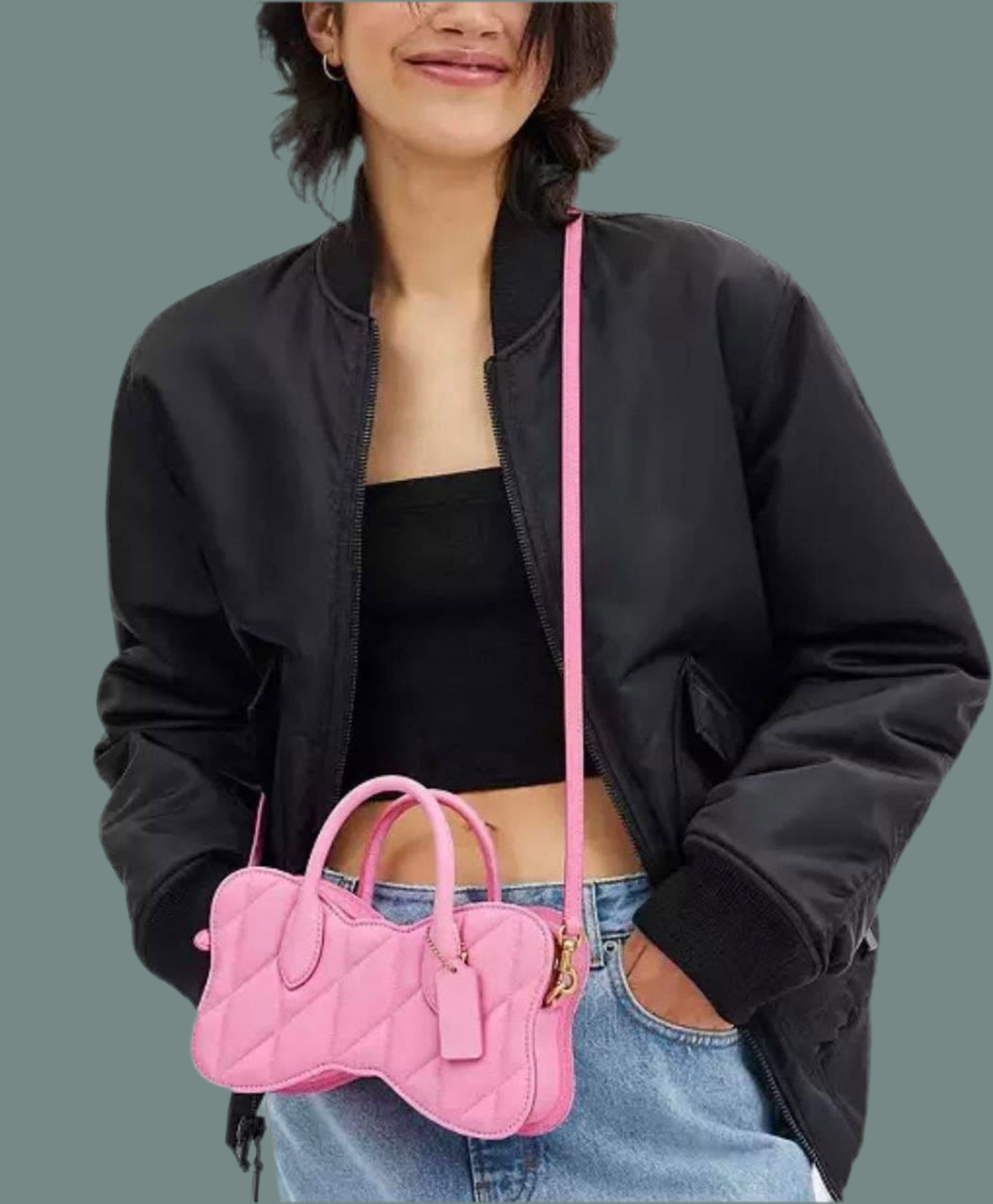 COACH BOW SATCHEL WITH QUILTING