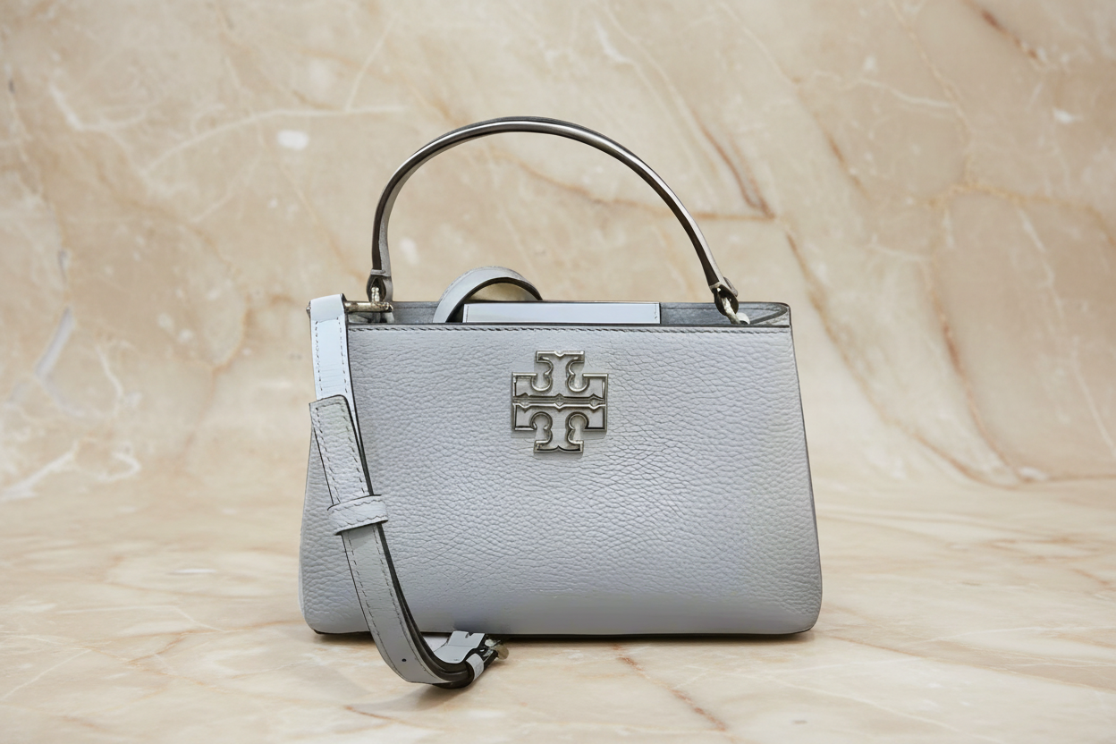 TORY BURCH MICRO BRITTEN SATCHEL - SKY BLUE