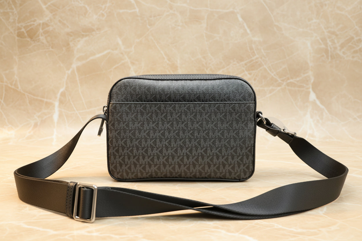 MICHAEL KORS COOPER EMBELISHED SIGNATURE LOGO UTILITY CROSSBODY
