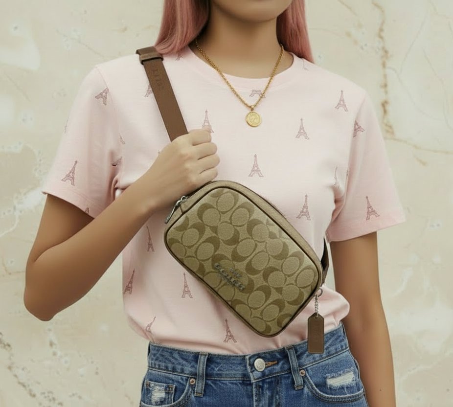 COACH PACE BODY BAG / BELTBAG - SIGNATURE BROWN