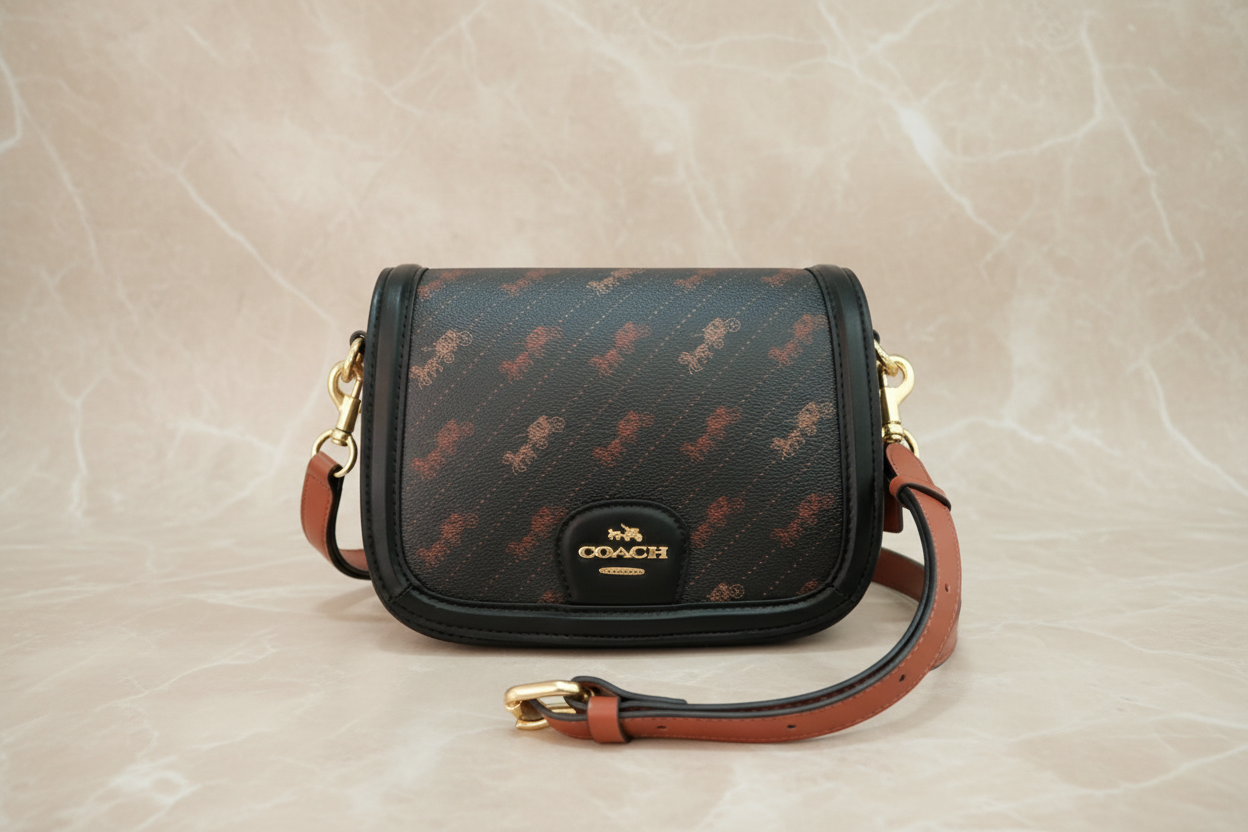 COACH SADDLE CROSSBODY IN SIGNATURE HORSE & CARRIAGE PRINT