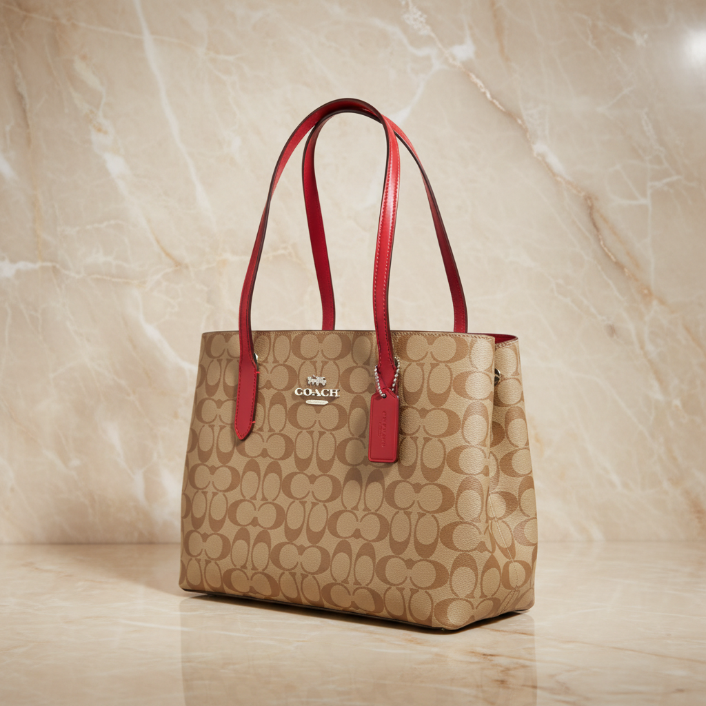 COACH AVENUE CARRYALL IN SIGNATURE BROWN/PINK