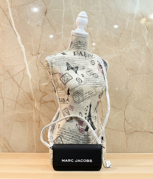 حقيبة كتف صغيرة 3 في 1 من مارك جاكوبس / حقيبة كروس بودي / حقيبة يد صغيرة - أسود