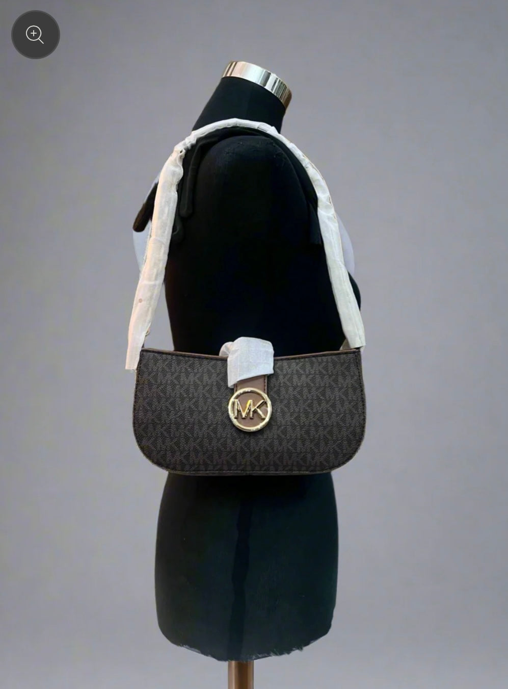 MICHAEL KORS CARMEN LEATHER POUCHETTE SHOULDER BAG ONLY