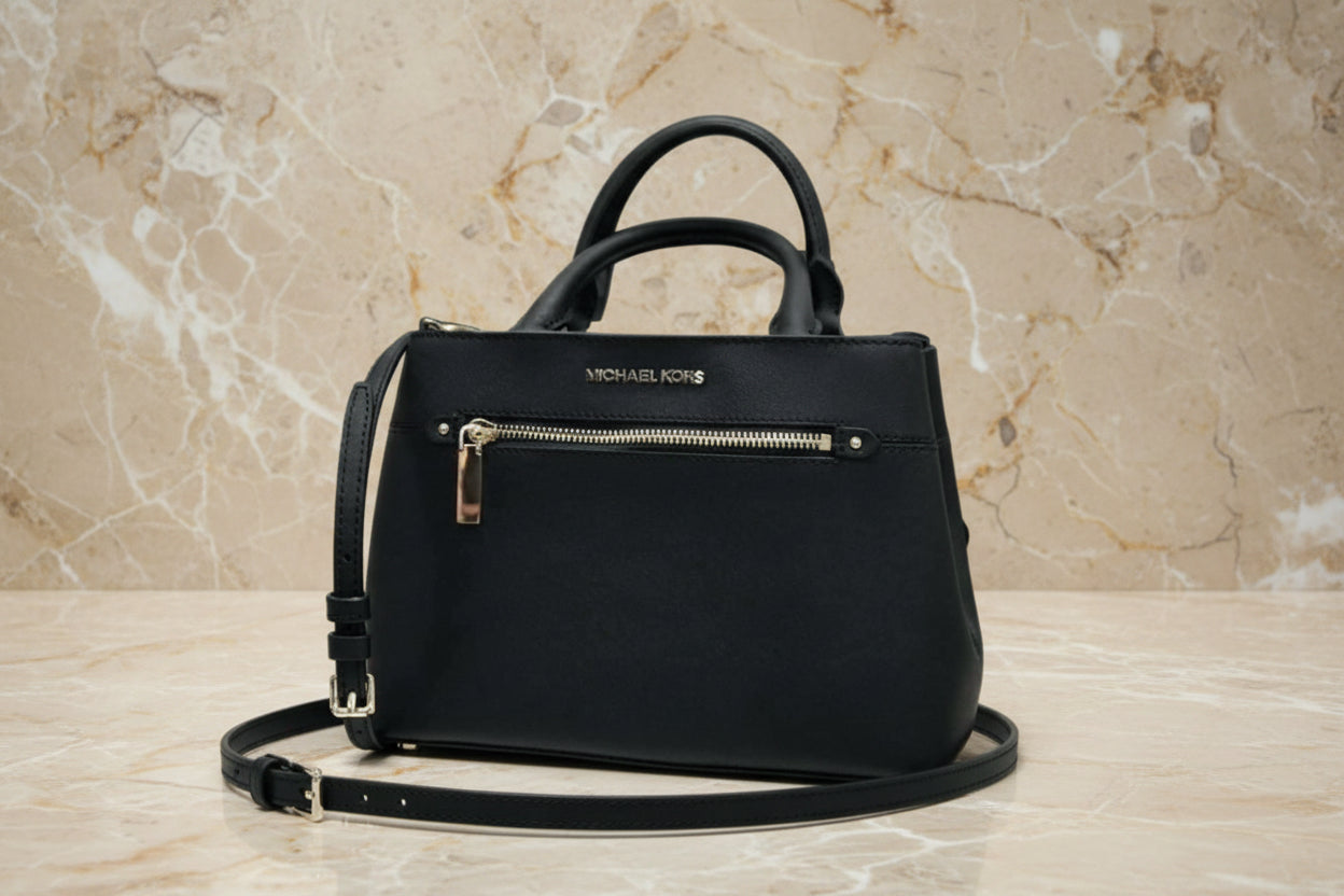MICHAEL KORS HAILEE LARGE SAFFIANO LEATHER SATCHEL