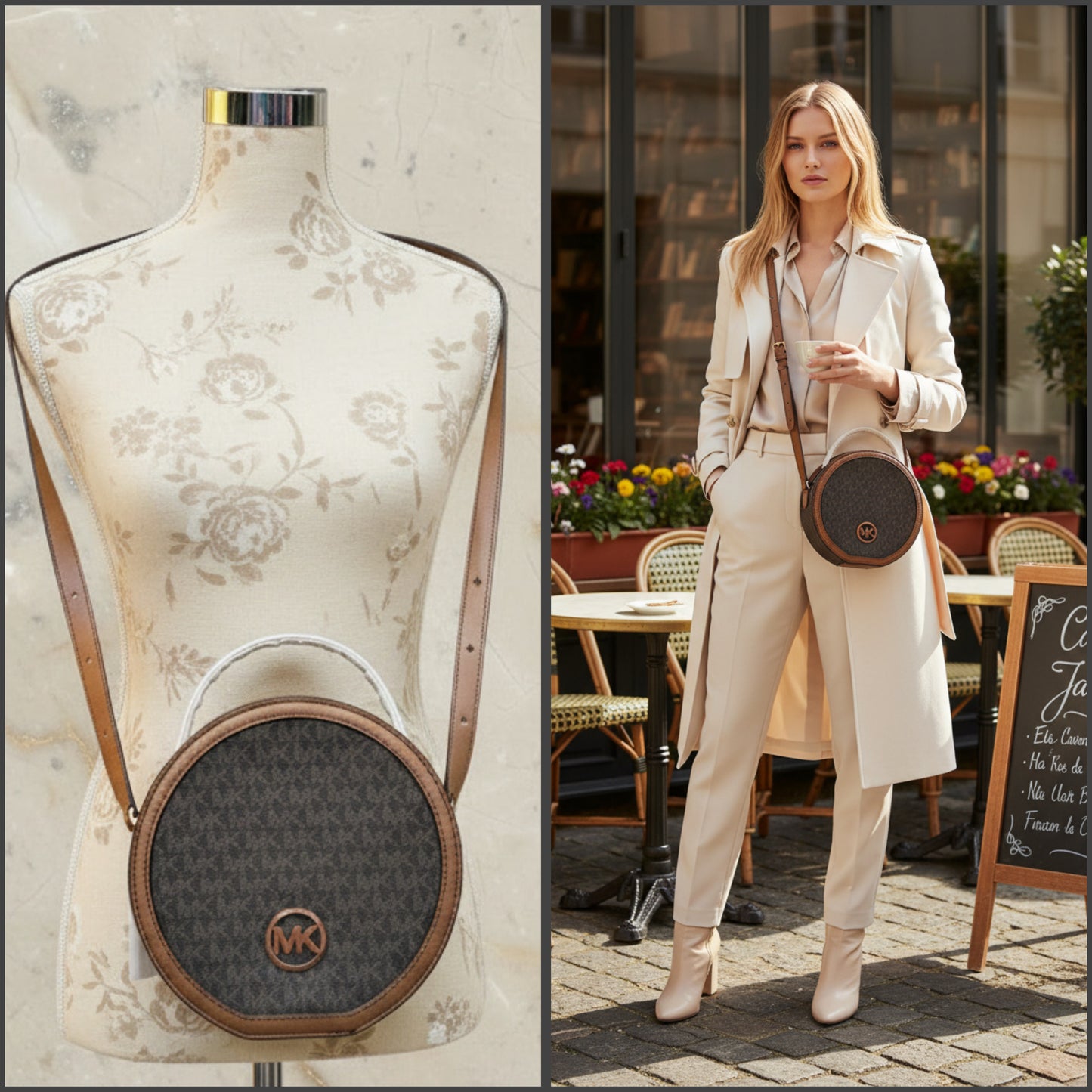 MICHAEL KORS AIDY CANTEEN TOP HANDLE - CROSSBODY - SIGNATURE LOGO