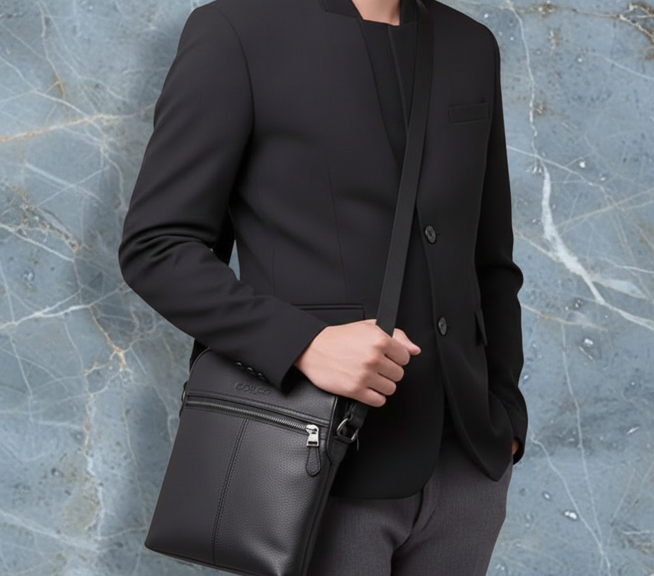 COACH HOUSTON FLIGHT BAG - SMOOTH LEATHER BLACK