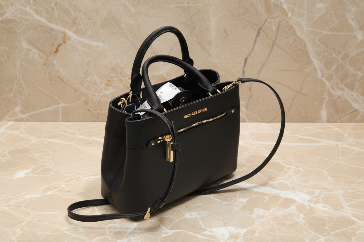 MICHAEL KORS HAILEE LARGE SAFFIANO LEATHER SATCHEL