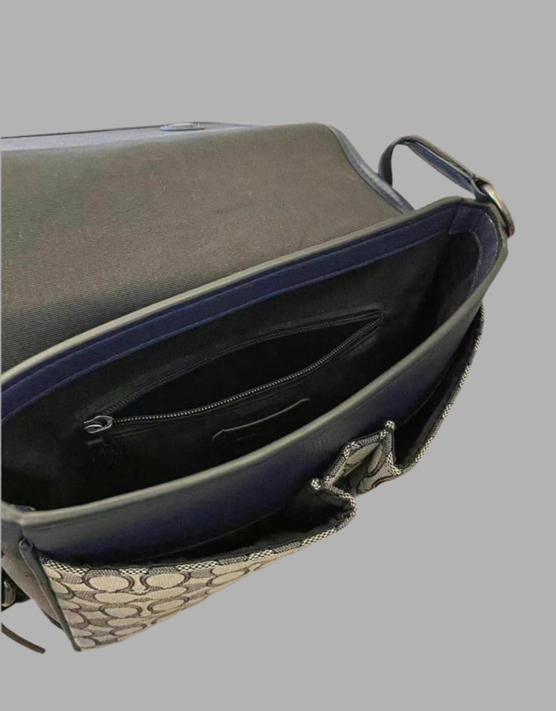 COACH SPRINT MAP BAG 25 SIGNATURE JACQUARD BLUE