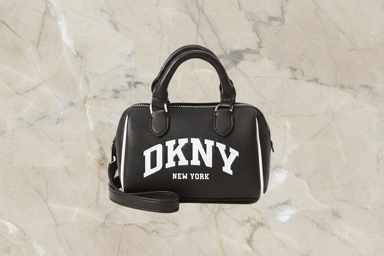 DKNY NELL SATCHEL - MINI - BLACK/MARSMALLOW