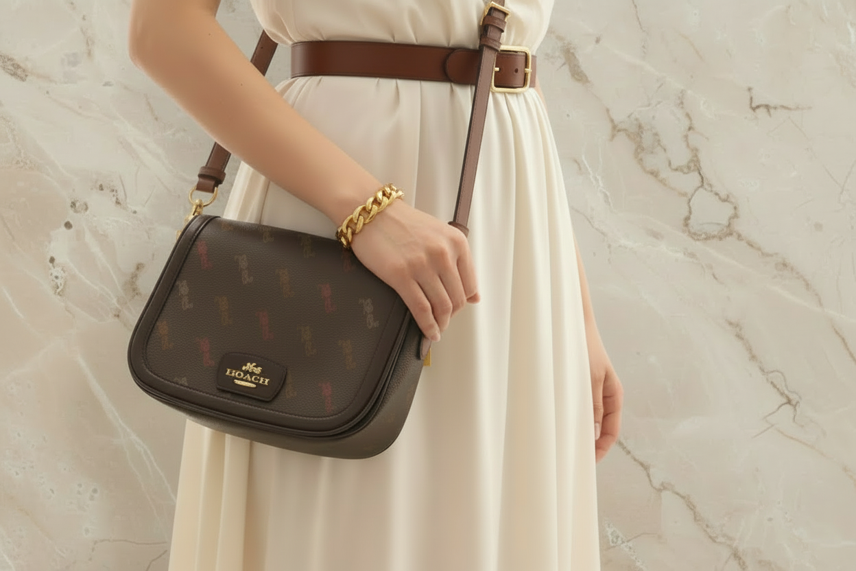COACH SADDLE CROSSBODY IN SIGNATURE HORSE & CARRIAGE PRINT