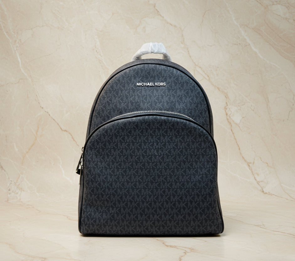 MICHAEL KORS ABBEY BACKPACK LARGE - SIGNATURE BLACK