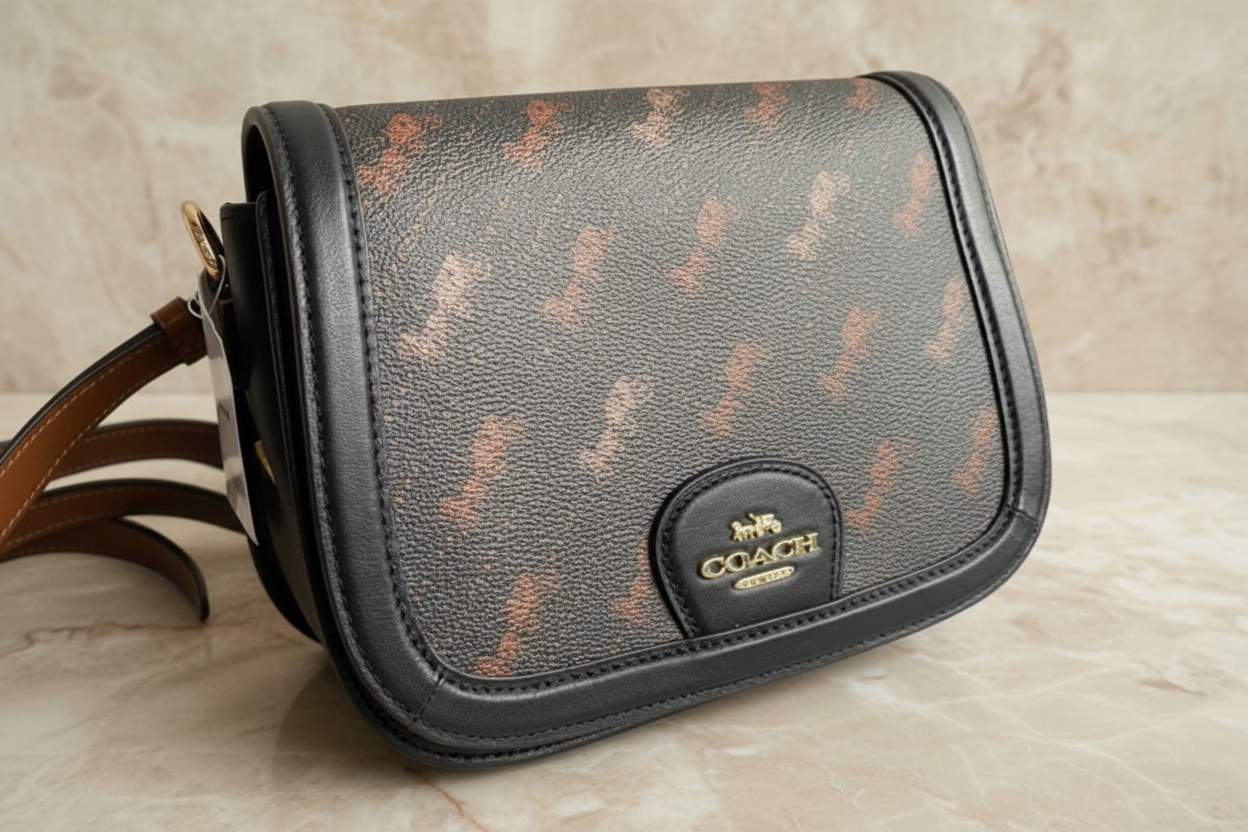 COACH SADDLE CROSSBODY IN SIGNATURE HORSE & CARRIAGE PRINT