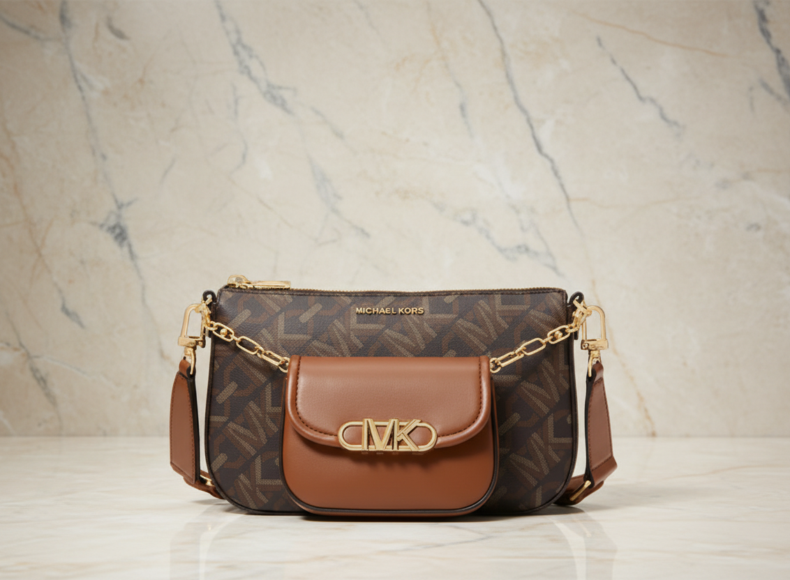 MICHAEL KORS EMPIRE SIGNATURE LOGO 2-IN-1 CROSSBODY BAG ( FROM BOUTIQUE STORE )