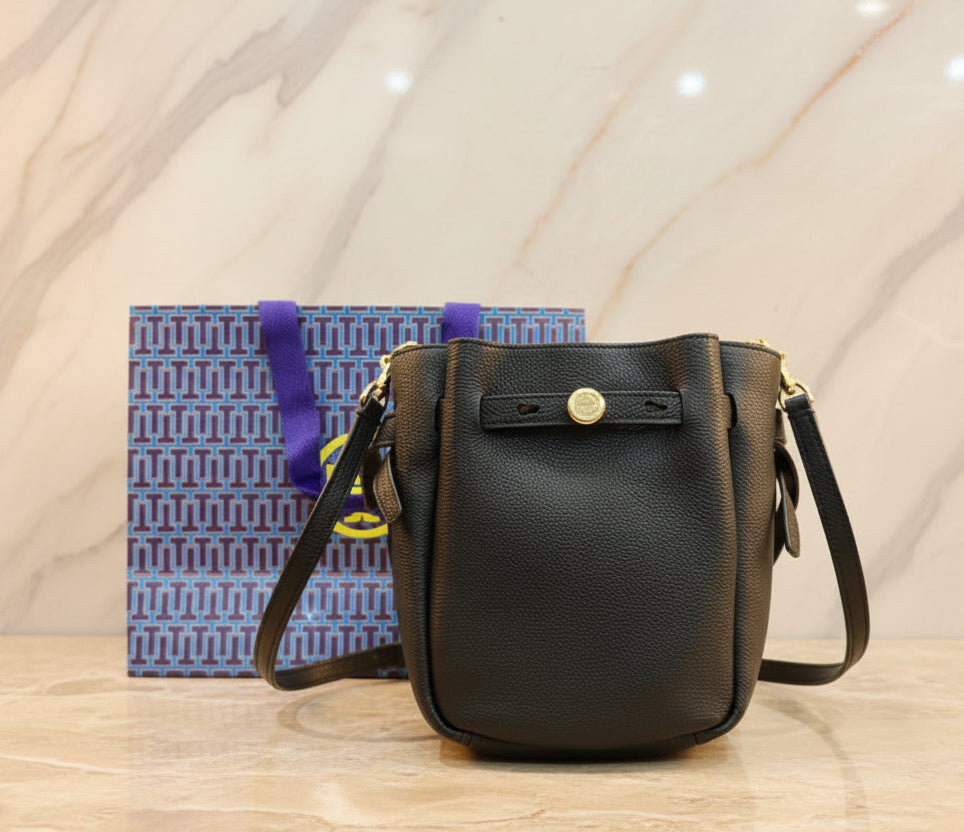 TORY BURCH MINI ROMY CROSSBODY - BLACK