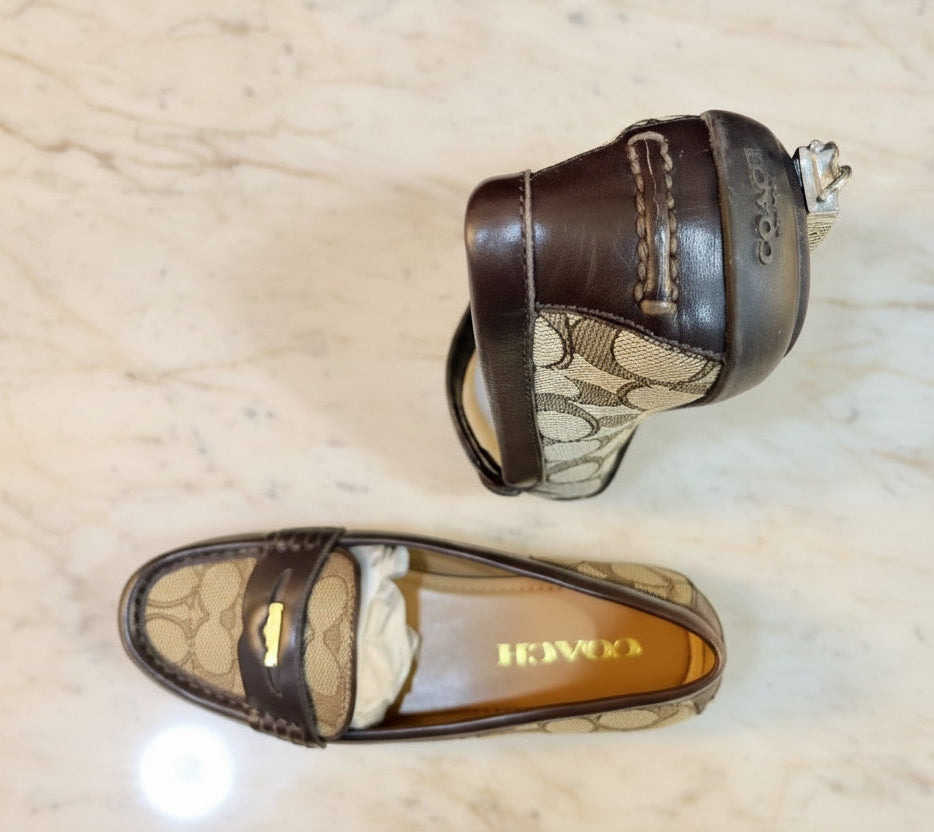 COACH JACQUARD FLAT SHOES