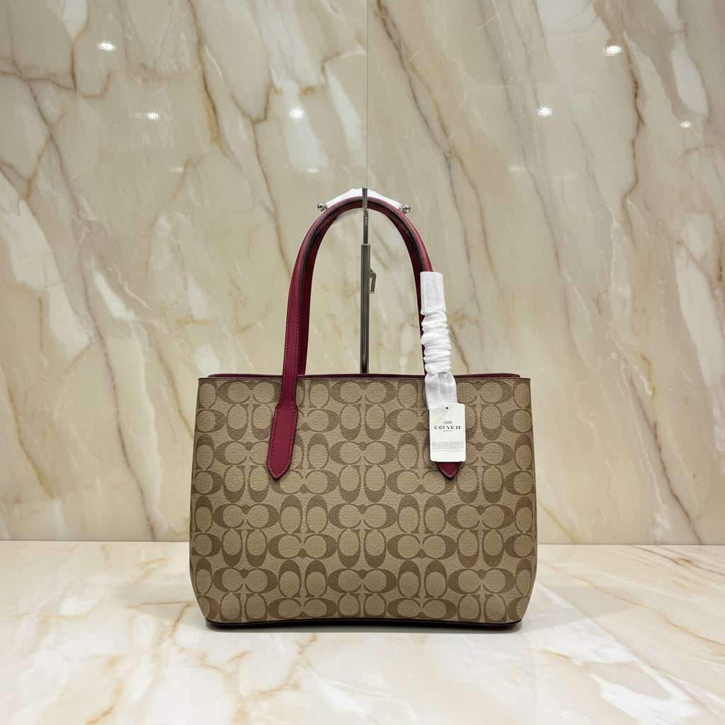 COACH AVENUE CARRYALL IN SIGNATURE BROWN/PINK