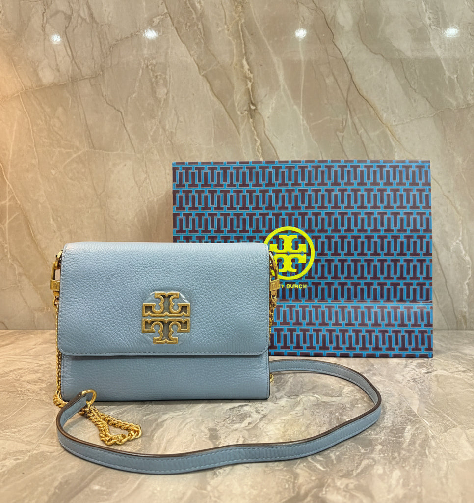 TORY BURCH BRITTEN CONVERTIBLE FLAP CLUTCH / CROSSBODY