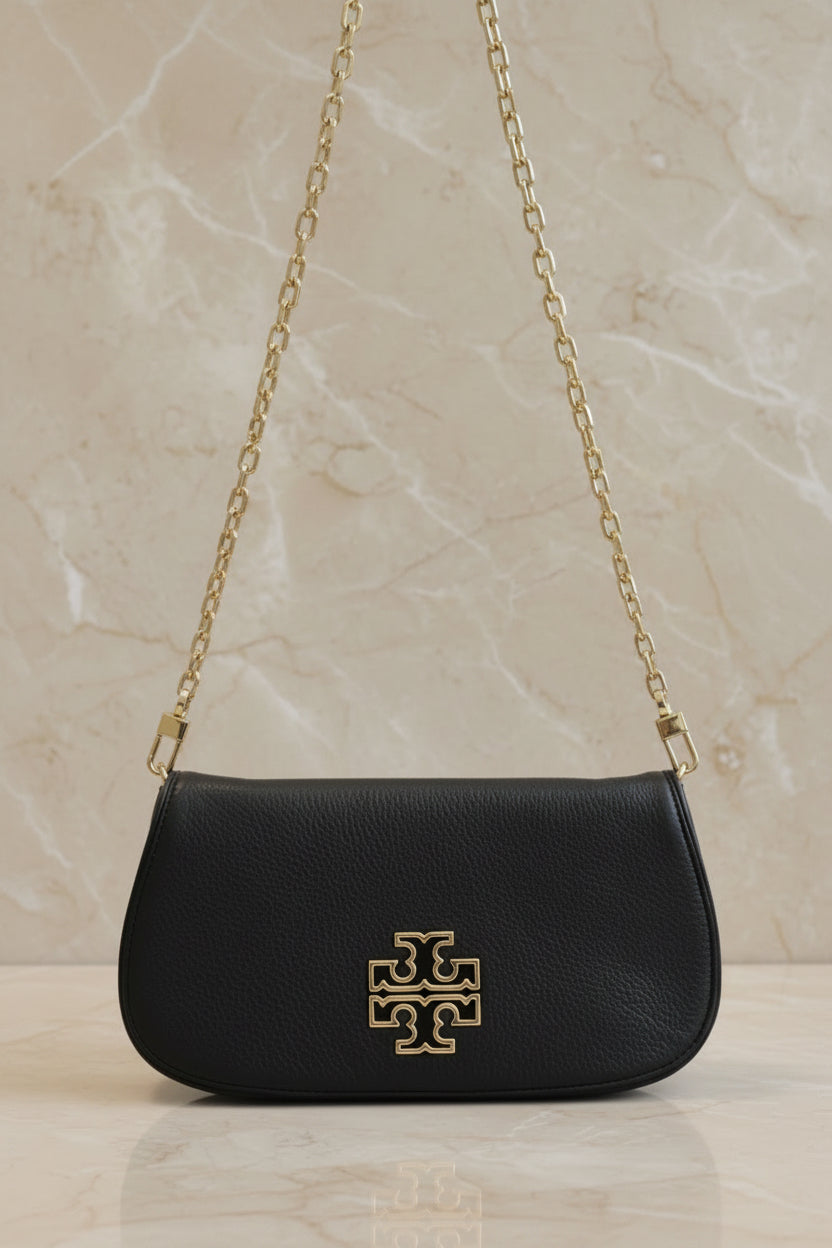 Tory Burch Britten Convertible Clitch Crossbody Chain Flap