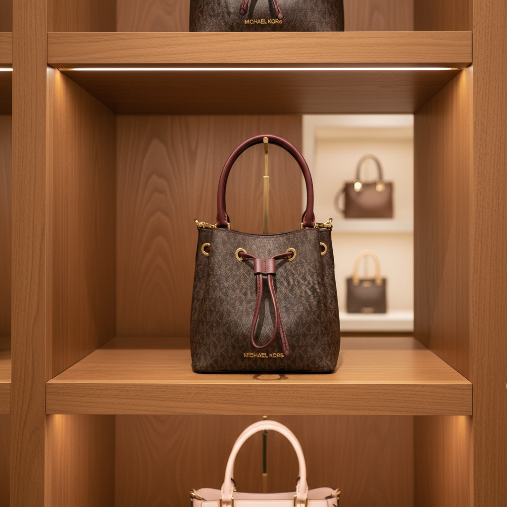 MICHAEL KORS SURI BUCKET IN SIGNATURE CANVAS