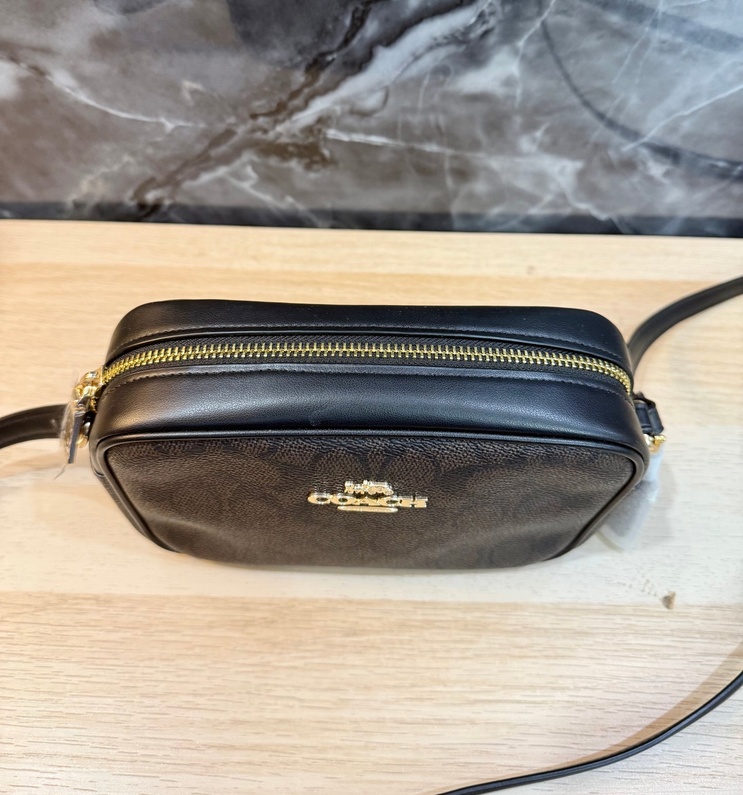 COACH MINI JAMIE SIGNATURE COATED CANVAS