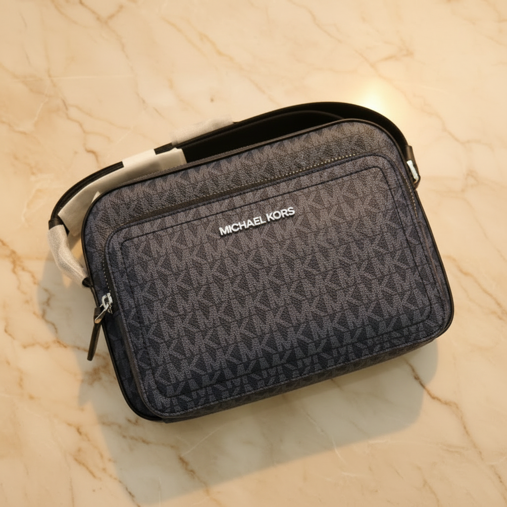 MICHAEL KORS COOPER SIGNATURE LOGO UTILITY CROSSBODY