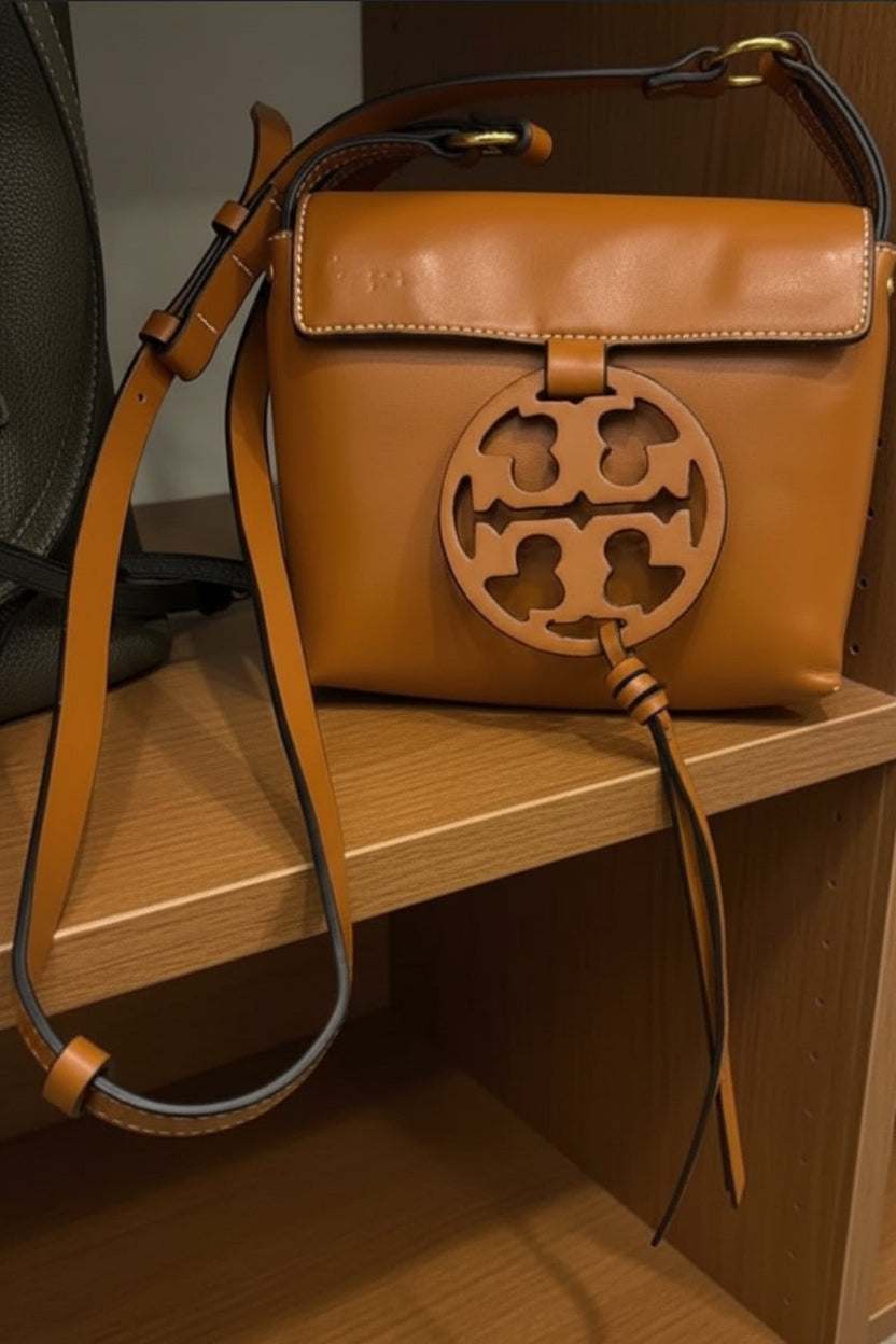 TORY BURCH MILLER CROSSBODY -  BROWN