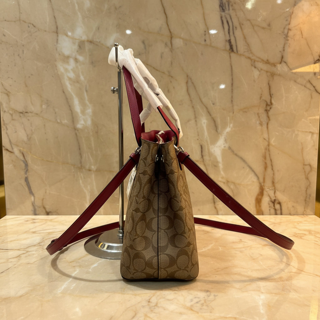 COACH AVENUE CARRYALL IN SIGNATURE BROWN/PINK