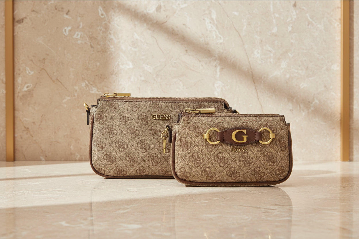 GUESS IZZY DOUBLE POUCH CROSSBODY