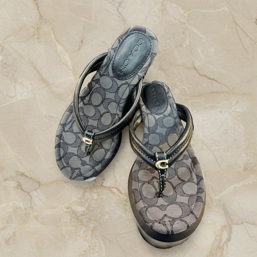 COACH WEDGE SANDALS