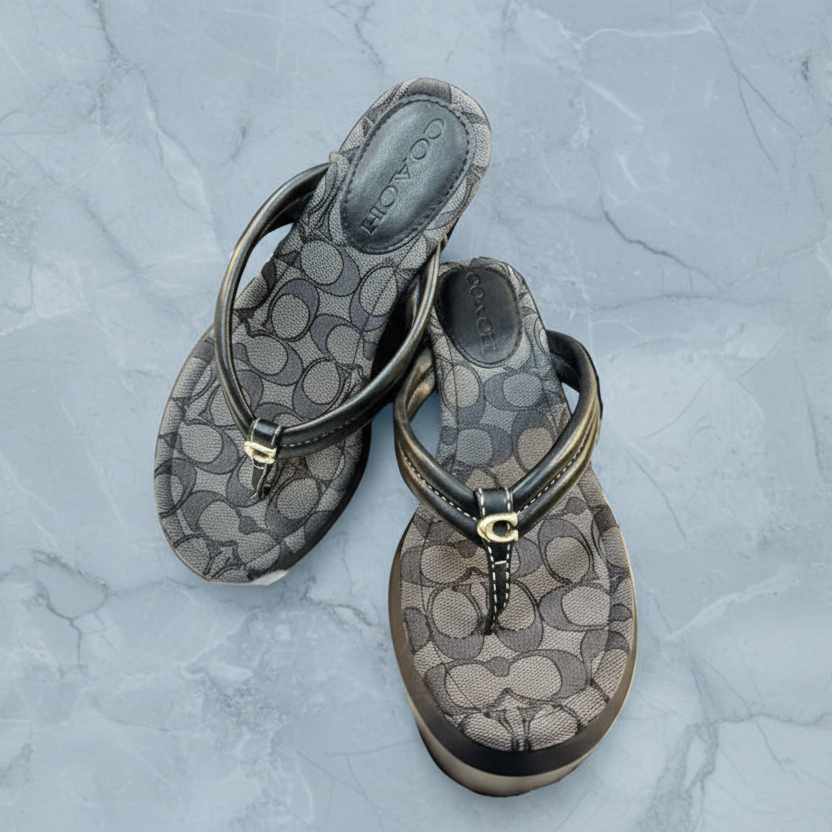 COACH WEDGE SANDALS
