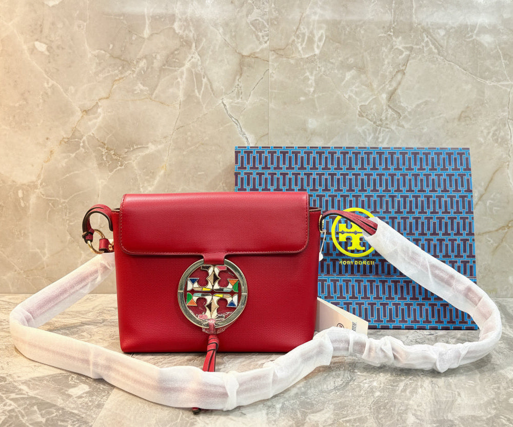 TORY BURCH MILLER STAINED GLASS LEATHER CROSSBODY